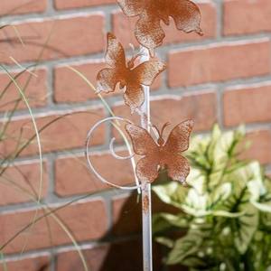 Bebedero y Comedero Decorativo de Metal para Pájaros con Diseño de Mariposa y Enredadera, Adorno para Jardín y Césped, Estilo Rústico, Cuenco para Arte de Jardín - Product Image 6