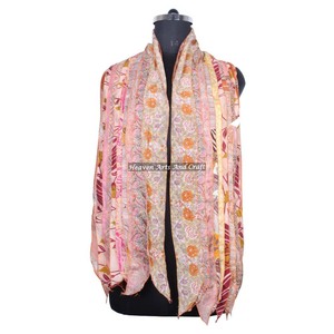 Vintage <b>Silk</b> Saree 10 Strips Patti <b>Scarves</b> Stole for Girls SC018 Trendy Stole Indian Sari Patches Reversible <b>Scarf</b> Colorful - Product Image 3