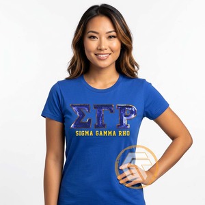 T-shirt décontracté uni pour femmes de la sororité Sigma Gamma Rho, 100 % coton jersey, respirant, séchage rapide, écologique, vente en gros - Product Image 4