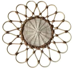 Charger Plates Wedding Rattan Flower Design Customer Favorite Vintage Vibes Wedding Table Setting - Product Image 2