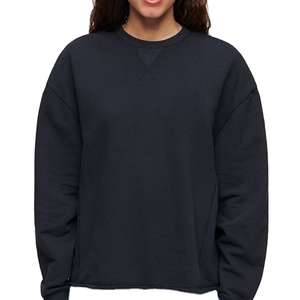 Nouveau design – Sweat-shirts pour femme en maille tricotée, coupe ajustée, épaules tombantes, couleur personnalisable, épais, élégants et de haute qualité - Product Image 3