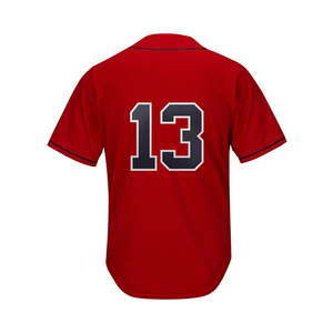 Maillots de baseball à boutons intégraux, prix de gros abordable, respirants, couleurs et logos personnalisables, col en V, 100 % polyester, haute qualité, unisexe - Product Image 6