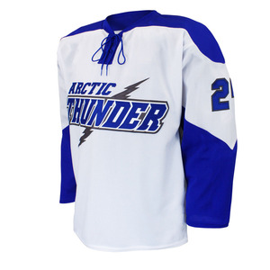 Maillot de hockey sur glace 100 % polyester de haute qualité, impression par sublimation, couleur unie, unisexe, logo personnalisé, sublimation OEM, antibactérien - Product Image 4