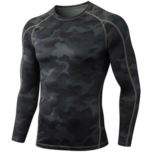 High Quality <b>Thermal</b> Breathable Eco-Friendly Quick Dry <b>Men's</b> Athletic Compression Short Sleeve Shirt 100% Polyester - Product Image 6