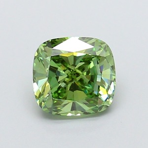 Diamant de laboratoire CVD vert vif fantaisie modifié taille coussin carré de 1,50 carat, clarté VS1, excellente taille, pierre précieuse de luxe pour bijoux - Product Image 1