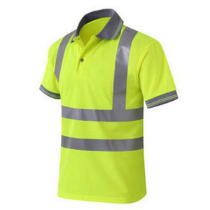 OEM Construction Hi Vis Worker Workwear Short Sleeve Polo <b>Shirt</b> Reflective Safety Clothing Uniform Polo <b>Shirts</b> For Worker - Product Image 2