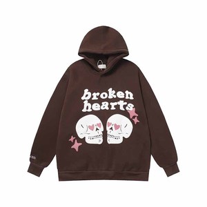 Sweats à capuche streetwear unis avec impression en relief, surdimensionnés, style hip-hop, personnalisables - Product Image 3