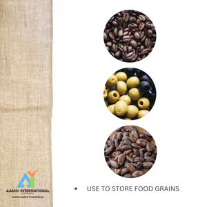 Sac de jute écologique avec textile à rayures recyclable et biodégradable, réutilisable et durable pour l'agriculture - Product Image 2