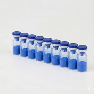 Flacons de peptides avec logo personnalisé, 30 mg, bouchon bleu - Product Image 4