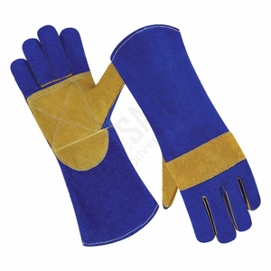 Industrial Safety Cowhide Split Leather <b>Gloves</b> Personal Protective Equipment Spark Resistant Welding <b>Gloves</b> - Product Image 1