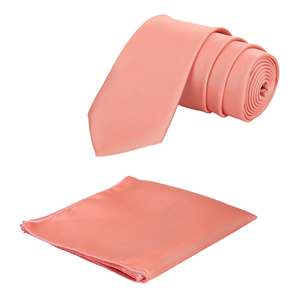 Solid <b>Pink</b> Silk <b>Tie</b> for Formal Use Elegant Necktie Made of High Quality Silk - Product Image 3