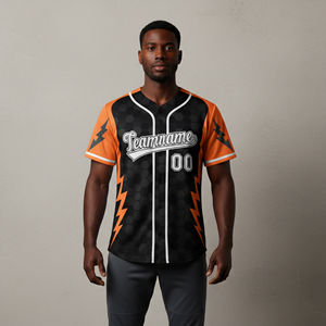 Maillot de baseball court en maille respirante grande taille personnalisé avec votre propre design par sublimation pour hommes – Options personnalisables – Offre spéciale - Product Image 4