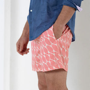 Shorts de bain pour hommes, décontractés, séchage rapide, cordon de serrage à la taille, poches latérales, impression par sublimation, polyester, plage, surf, sports nautiques - Product Image 2