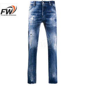 Nouveau Jean en Denim Premium pour Homme, Style Urbain, Effet Délavé, Séchage Rapide, Tissu Respirant et Léger, Vente Chaude - Product Image 1