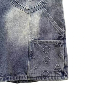 Pantalones Cortos Bermuda de Mezclilla Lavada para Hombre, 100% Algodón, Ecológicos, de Secado Rápido, Transpirables, Estilo Urbano, Tipo Cargo - Product Image 4