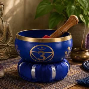 Bol chantant en métal à finition antique avec un look traditionnel pour la méditation, la décoration et la pratique de la guérison, disponible au prix de gros - Product Image 4