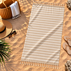Nueva Llegada, Toallas de Playa Fouta Teñidas con Hilo 100% Algodón, Toallas de Playa Ecológicas, Suaves y de Calidad, de la India - Product Image 1