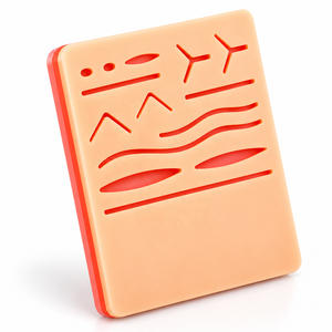 MJW Coussin d'entraînement à la suture chirurgicale en silicone à double face, 14 modèles de plaies + surface lisse, pour étudiants en médecine - Product Image 6