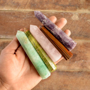 หินโรสควอตซ์สีชมพูขัดเงา รูปทรงโอเบลิสก์ สำหรับตกแต่งบ้านหรือใช้เป็นของขวัญ  หินบำบัดรูปทรงแท่ง  หินสำหรับทำสมาธิ - Product Image 3