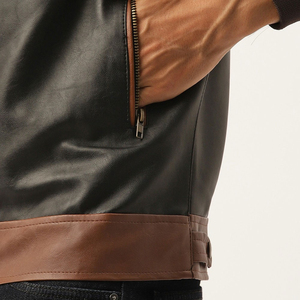 Nouvelle veste en cuir décontractée pour homme, coupe slim, épaisse, coupe-vent, tendance, pour l'hiver - Product Image 5