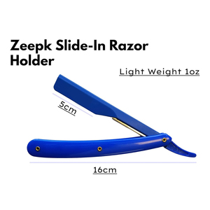 Rasoir de barbier à manche en plastique, lame recouverte de papier bleu et manche en plastique, 16 cm, pour le rasage de la barbe - Product Image 4