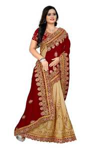 Kanchipuram Banarasi Silk Linen Cotton Saree with Weaving Design for Indian Wedding Party Wear Ladies Blouse Ethnic 39054 - Product Image 2