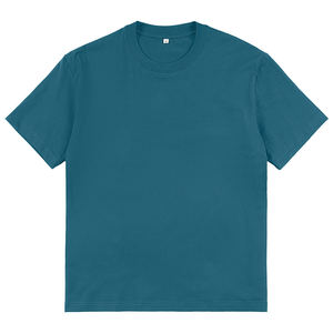 T-shirt en coton uni pour homme, confortable, léger, à manches courtes, col rond, vêtements décontractés pour la vente en gros - Product Image 3