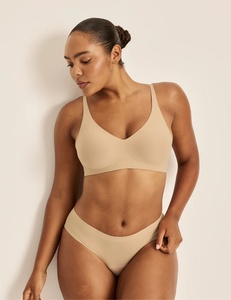 Women's Seamless <b>Wire</b>-Free <b>Bra</b> Solid Color Knitted Racerback Comfort Fit Everyday Style - Product Image 1