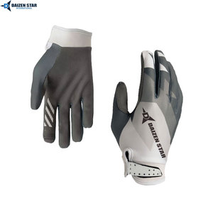 Gants de motocross personnalisés en polyester à doigts entiers, respirants, antidérapants, compatibles écran tactile, en cuir organique, fermeture auto-agrippante, pour la course - Product Image 2