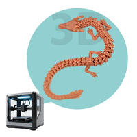 Figurines d'animaux imprimées en 3D en résine, modèles de dragon, serpent, insecte, créature marine, plastiques PLA, ABS, PETG, service d'impression 3D FDM