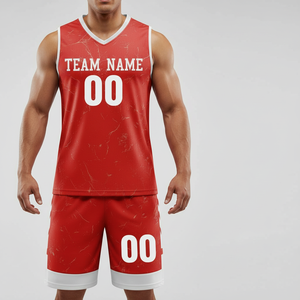 Ensemble de vêtements de sport de basketball personnalisés, tissu respirant en maille, séchage rapide, tissu léger, impression par sublimation, uniforme pour les équipes et les clubs - Product Image 4