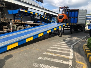 En iyi konjo-re 10 ton taşınabilir yükleme haznesi rampa kaymaz örgü zemin elektrikli hidrolik pompa ile ayarlanabilir garanti 1 yıl - Product Image 5