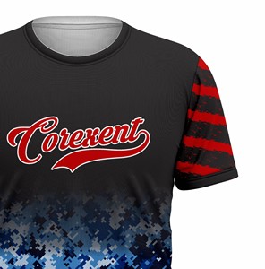 เสื้อเจอร์ซีย์คอกลมแบบยูนิเซ็กซ์ ระบายอากาศได้ดี พิมพ์ลายพรางสีดำแบบซับลิเมชั่น ผลิตจากโพลีเอสเตอร์ 100% แขนสั้น - Product Image 4