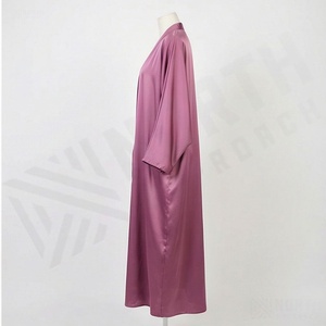 OEM Wholesale Abaya Modest Elegant Bat Sleeve Shining <b>Sparkly</b> Satin Women Muslim Dress High Quality Fashion Factory Supply - Product Image 3