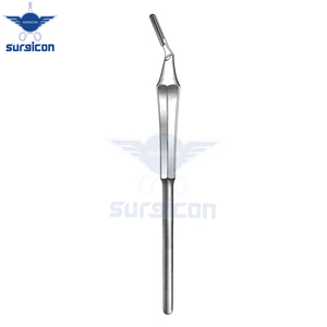 Cuchillo de goma para mango de bisturí n.º Instrumento Quirúrgico Reutilizable de Acero Inoxidable con Mango Hueco de 3 Puntas Anguladas para Cirugía Dental y Periodontal - Product Image 2