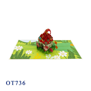 Tarjeta Pop-Up de Gnomos Hechos a Mano con Diseño Personalizado, Superventas, Artesanía de Papel Vietnamita, Regalos de Navidad con Temática Animal - Product Image 4