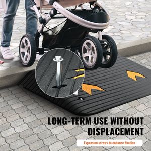 Rampa per auto in gomma naturale antiscivolo 3.5 \ "con rampa di carico 33069 libbre per Scooter per sedie a rotelle 1 canale - Product Image 6