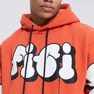 Sweat à capuche d'hiver 2026 tendance 100 % coton imprimé en relief pour homme, coupe classique, style urbain, avec poches, respirant, en promotion FORTLEO - Product Image 3