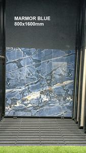 Azulejo Vitrificado Esmaltado (GVT / PGVT) 800 x 1600 mm Aprox. Losas de porcelana de mármol negro de 32 x 64 pulgadas, grosor de 9 mm y 12 mm - Product Image 3