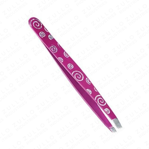 Custom Logo Stainless Steel Slant Eyebrow Tweezers Professional Color Coated Precision Grooming <b>Tool</b> for Brow Care - Product Image 4