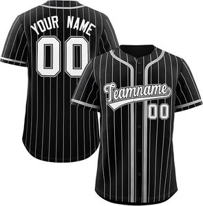 เสื้อเบสบอลระบายอากาศ แห้งเร็ว ซับเหงื่อ 100% โพลีเอสเตอร์ คอวี แขนสั้น พิมพ์ลายดิจิตอลด้านหน้าลายดาว - Product Image 5