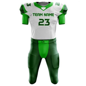 Vêtements de sport unisexes personnalisés en polyester, uniforme de football américain pour hommes, impression de logo, taille plus, chemise à manches courtes pour adultes - Product Image 1