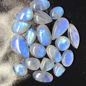 Venta al por mayor de cabujones de piedra lunar natural blanca, azul y arcoíris, gemas sueltas de tamaño personalizable, color precioso al por mayor - Product Image 1