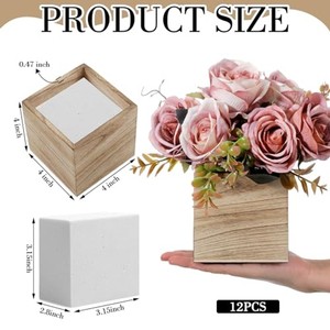 Pine Wood <b>Rectangle</b> Tabletop <b>Planters</b> Wholesale-Modern Minimalist Wooden Plant Boxes - Product Image 3