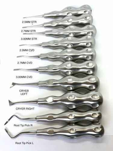 ชุดเครื่องมือผ่าตัดทางทันตกรรมแบบใช้ซ้ำได้ 8 ชิ้น ทำจากสแตนเลสสตีล พร้อมอุปกรณ์ยกและแยกฟัน ด้ามจับหกเหลี่ยมโค้ง - Product Image 2