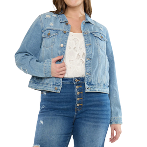 Chaqueta Vaquera para Mujer de Talla Grande al por Mayor, Tela Personalizable, Muestra Gratuita, la Mejor Calidad - Product Image 1