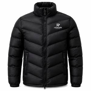 New Style Men Puffer Jacket Front Stand Collar Winter Soft Warm <b>Fabric</b> Comfortable Durable Material Breathable Eco-Friendly - Product Image 1