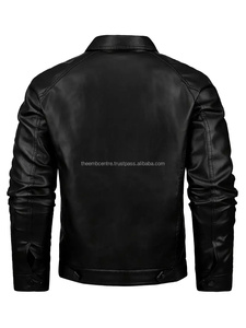 Chaqueta de moda de cuero auténtico con cremallera personalizada para hombre de buena calidad a precios mayoristas chaquetas de moda de cuero de color personalizado - Product Image 3