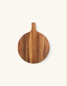 Tabla de Cortar Redonda de Madera de Acacia, Fabricada en India, para Cocina, Comedor, Mesa, para Cortar Alimentos y Pizza - Product Image 3