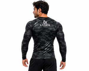 Custom <b>Men's</b> Long Sleeve <b>Compression</b> Rash Guard Camouflage Gym <b>Shirt</b> Athletic Fitness Training Workout Sportswear Base Layer Top - Product Image 4